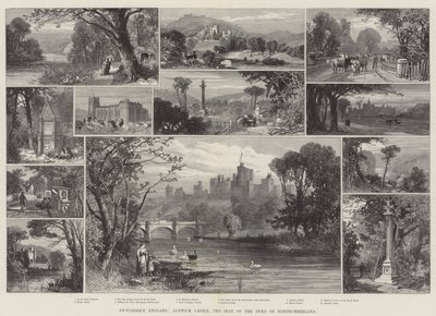 Picturesque England, Alnwick Castle, the Seat of the Duke of Northumberland by James Burrell Smith